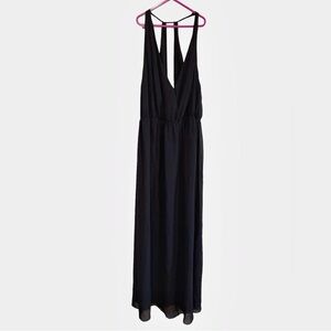 Alice + Olivia Silk Black Tank Top Maxi Dress